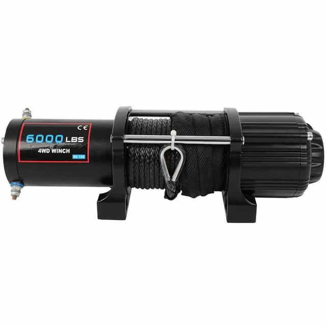 Troliu 6.000 LBS 12V – Cablu Oțel / Sufă Sintetică – Nou cu Garanție