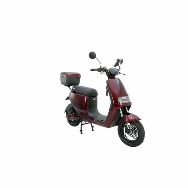 Scuter electric 900 W, autonomie 90 km, maxim 25 km/h, rosu