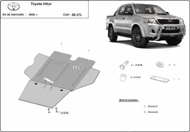Scut metalic cutie de viteze Toyota Hilux 2005 -2015