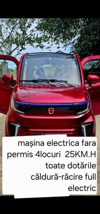 Mașina electrica fara permis 4locuri 25KM.H nou 2025