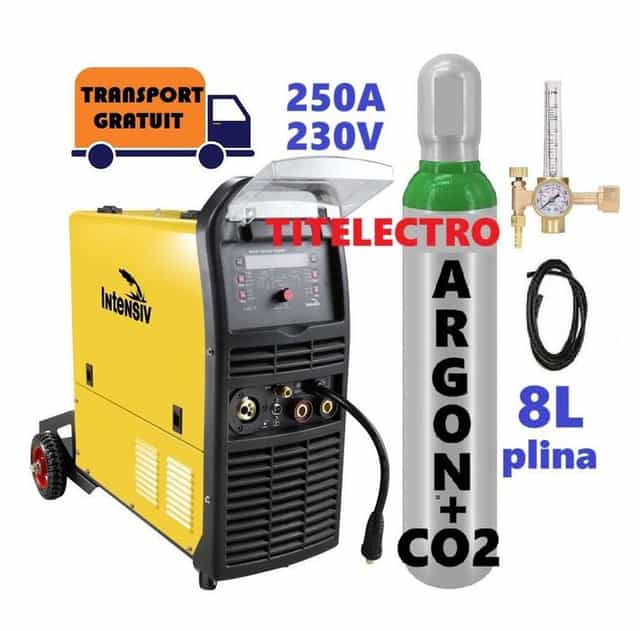 Aparat sudura DIGI MIG 250 INTENSIV + tub 8L corgon PLIN + reductor