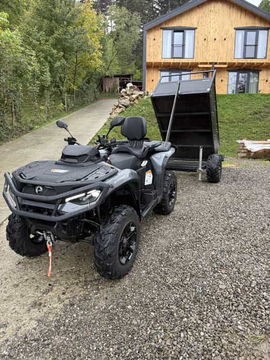 Can Am outlander 1000 2025 4x4 atv + remorca basculabila