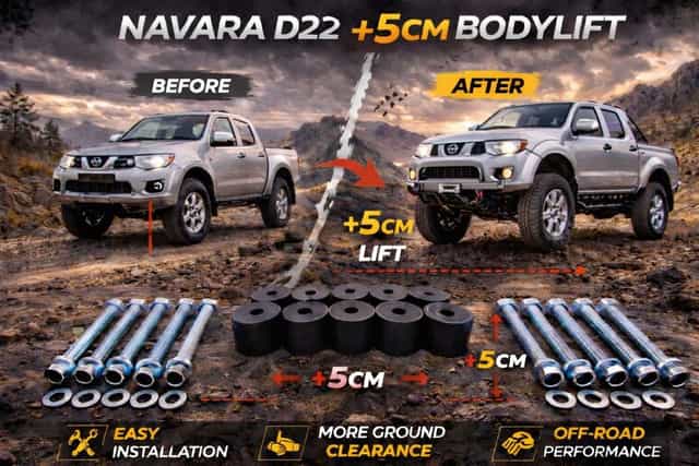 Bodylift inaltare caroserie Nissan Navara D22