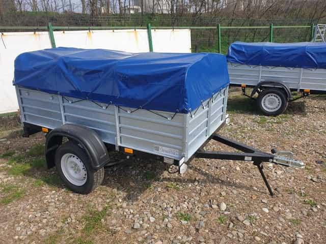 Remorca Noua L-2.15m cu Foi De Arc si telescop! Zincata, An 2025