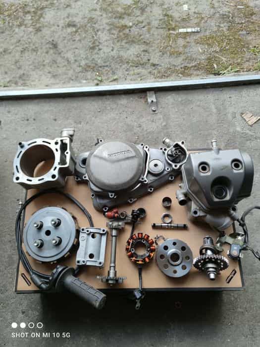Głowica balanser stator bak wahacz cylinder półkarter honda crf450 11r