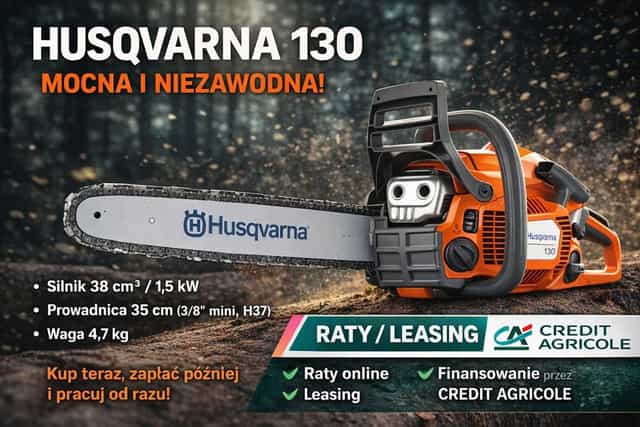 Husqvarna 130 – solidna pilarka spalinowa 1,5 kW 35 cm (14")