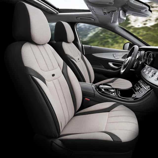 Komplet pokrowców na fotele samochodowe pokrowiec  PREMIUM BEŻ BEŻOWE