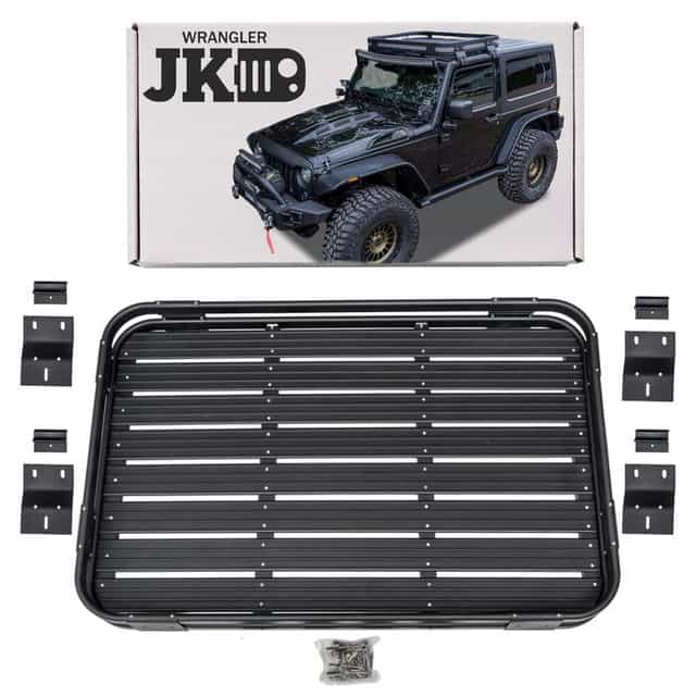aluminiowy wyprawowy bagażnik dachowy jeep wrangler jk 2d 2007-2018