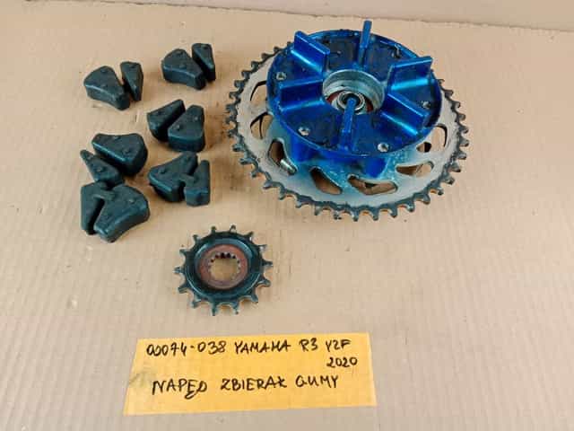 Yamaha YZF R3 Zbierak Zębatka Przód Tył Gumy Zbieraka 19-24 Napęd