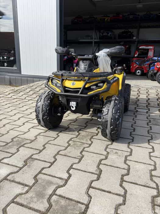 Quad na akumulator Can-Am 24V 7Ah Outlander ATV 4x200W Miękkie koła Żółty