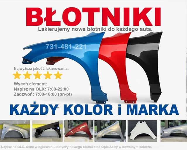 Nowe BŁOTNIKI - dowolny KOLOR i każda MARKA - WYSOKA jakość - WYSYŁKA