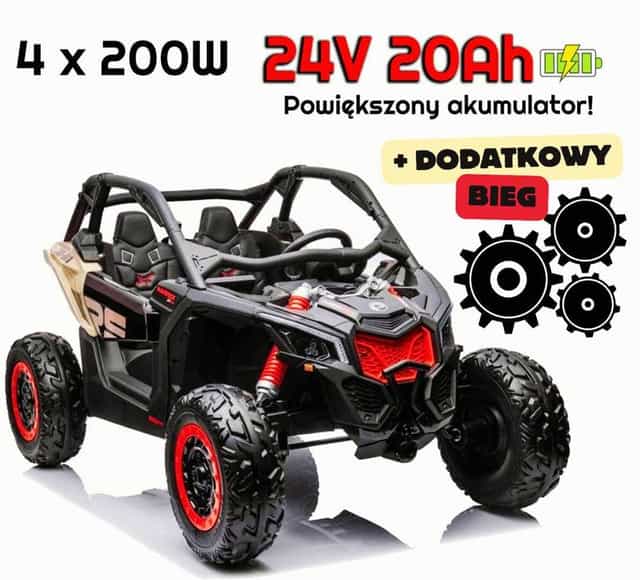 Samochód BUGGY CAN-AM MAVERICK + DODATKOWY BIEG auto na akumulator