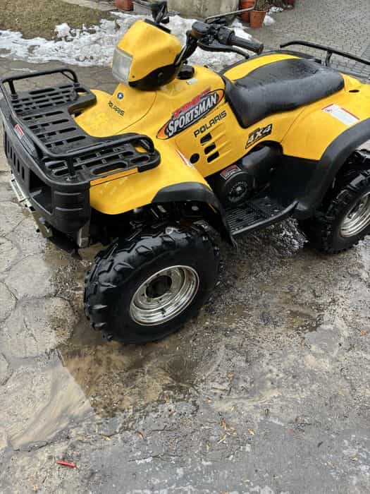 Quad polaris sportsman 700 wyciągarka warn, pług do śniegu