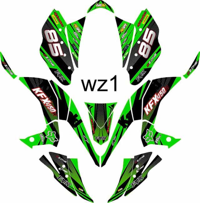 Naklejki Kawasaki KFX 450R 2008-13 Okleina