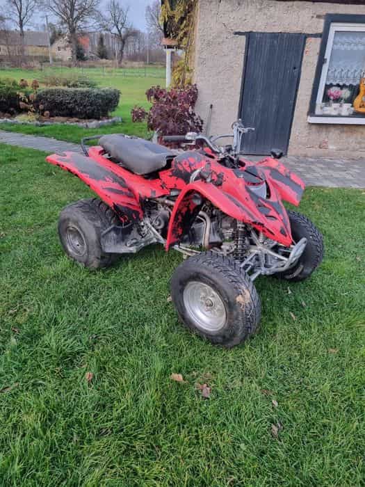 Quad 250 uszkodzony, sprowadzony automat