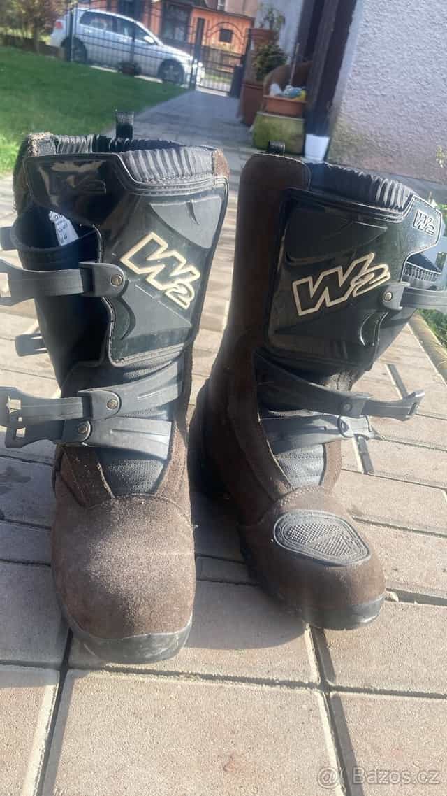 Motocyklové enduro boty W2 4-Dirt Adventure černé