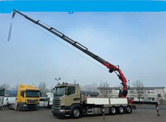 Scania R450L-8x4–Valník+HR-Fassi F 660 RA 2.28 HE+naviják