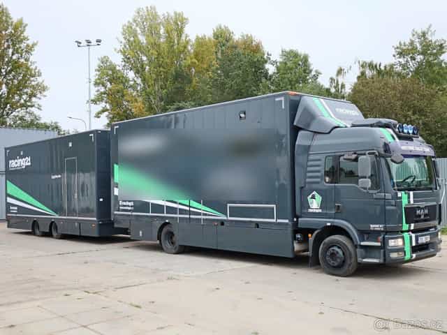 MAN TGM 12.290+PŘÍVĚS SVAN, NÁKLADNÍ RALLY SERVISNÍ SOUPRAVA