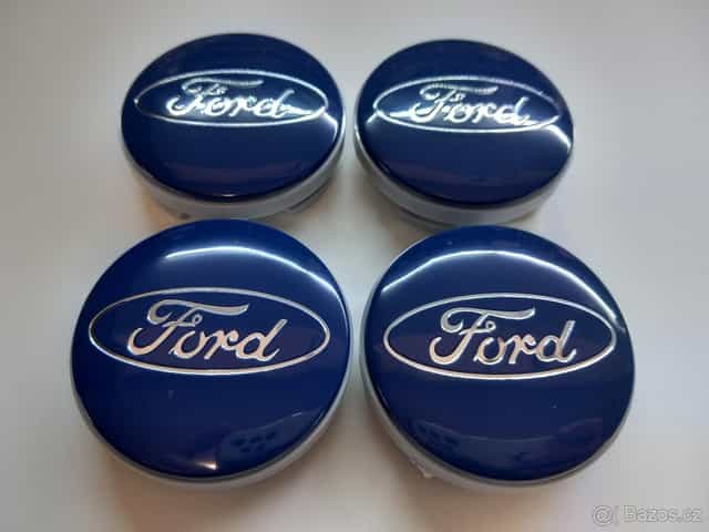 Středové krytky Ford, 54x52mm Modré logo