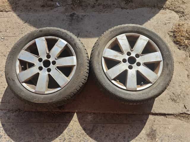 Prodám 2ks Alu disků 6,5Jx16H2 ET52,5 + pneu 205/55/R16