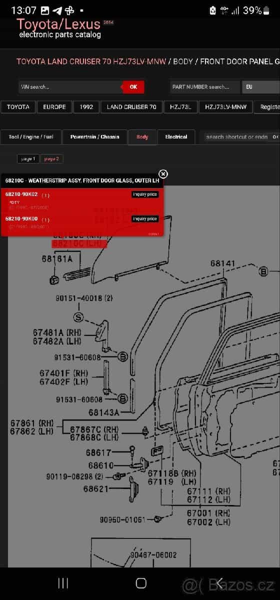 Toyota land cruiser 73 ,75 ( hzj,kzj,pzj,bj,lj)