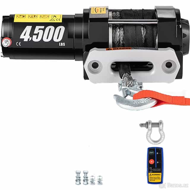 Nový naviják 2045kg / 4500 lbs + syntetické lano