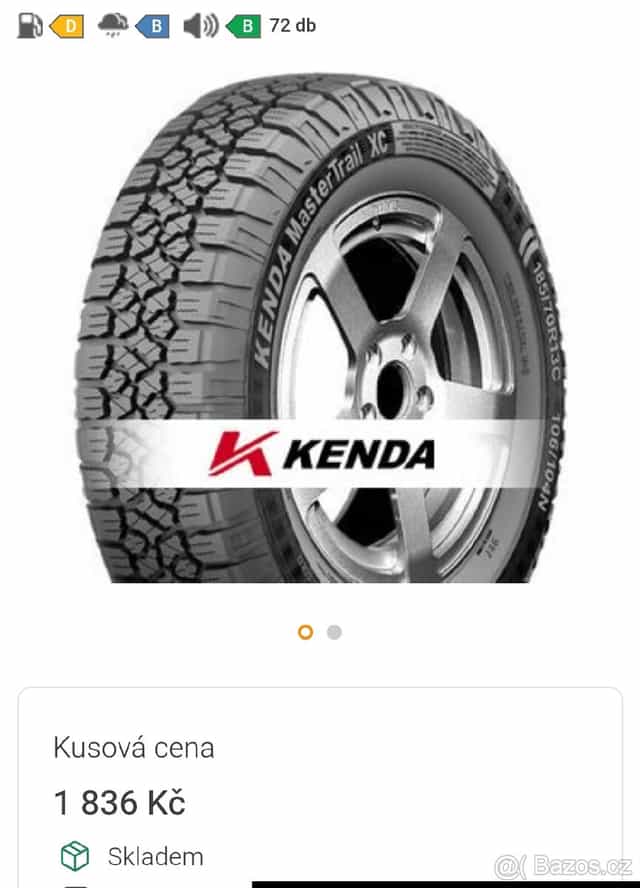 Kenda 185/70 r13 M+S 6 kusů