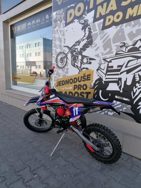 Pitbike Shark E-start 125ccm 17x14 červená