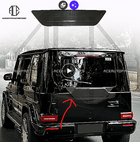 Karbonova krytka na Mercedes Benz G na dvere kufra
