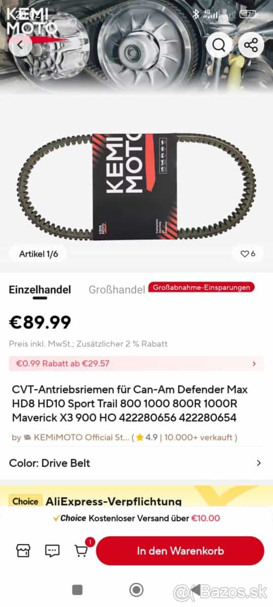 remeň variatora can-am 422280654