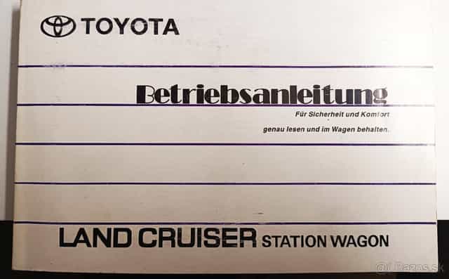 Toyota Landcruiser J100 DE / IT používateľská prirucka