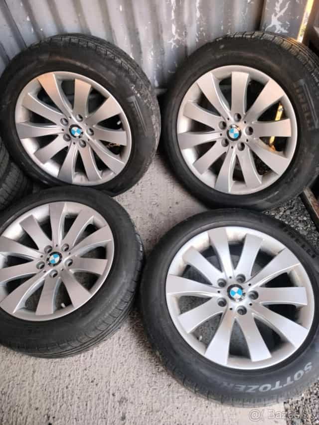 ❄️4ks alu disky orig. BMW 5x120 R18 + snimače + pneu
