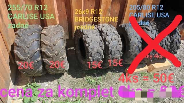 Pneumatiky na štvorkolku