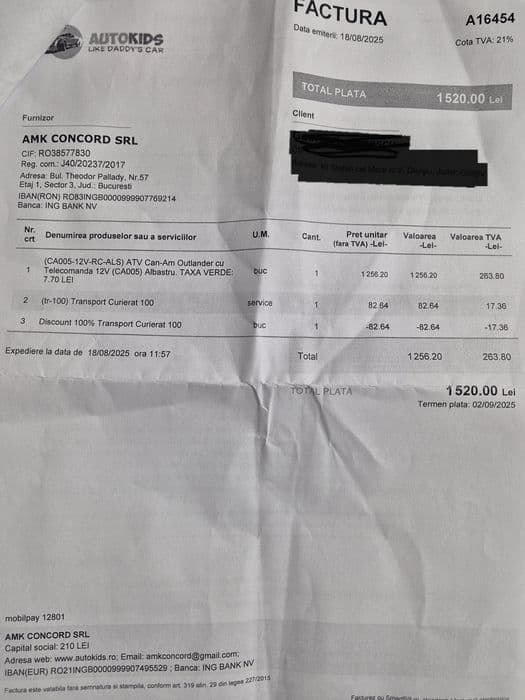 Vand ATV electric copii 3-10 ani, nou.