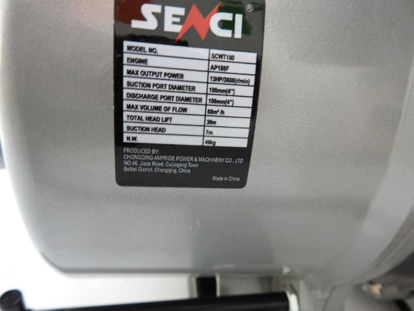 Senci SCWT-80E Motopompa pentru apa murdara, cu diam. 3'' - 80 mm, deb