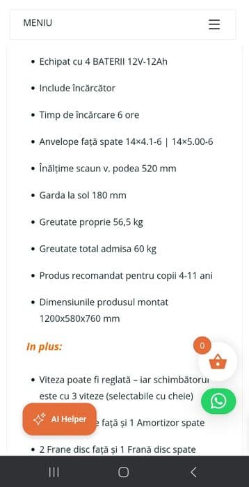 Atv electric folosit ca nou