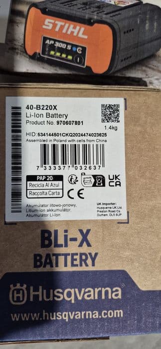 Stihl , Husqvarna acumulator