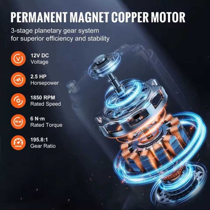 Troliu 6.000 LBS 12V – Cablu Oțel sau Sintetic, Nou cu Garanție