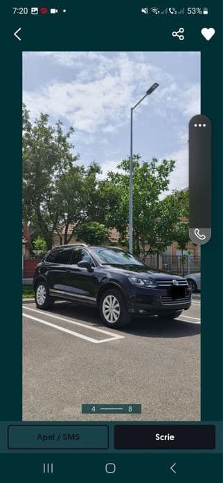 Vand VW Touareg 7P, 2012, perne de aer, roti iarna/vara