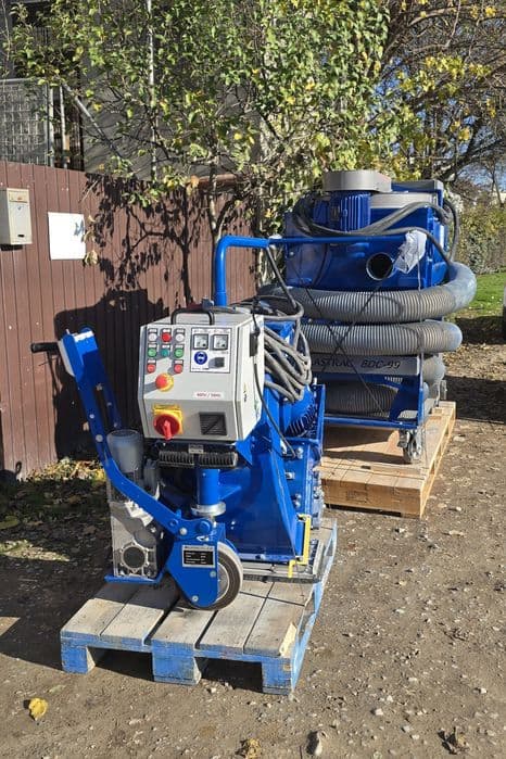 Sistem sablator pardoseli  Blastrac Husqvarna 2-20DT  aspirator bdc 99