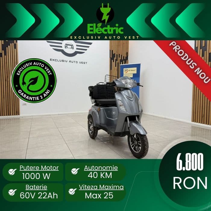 Tricicluri electrice fara permis, scutere electrice , atv uri
