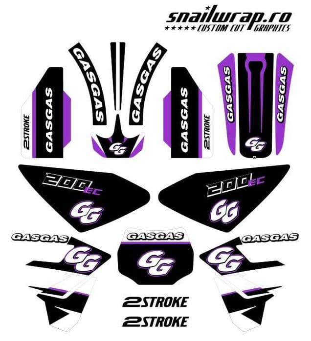 Stickere motocicleta Enduro GAS GAS EC 200 250 300 350 450 autocolante