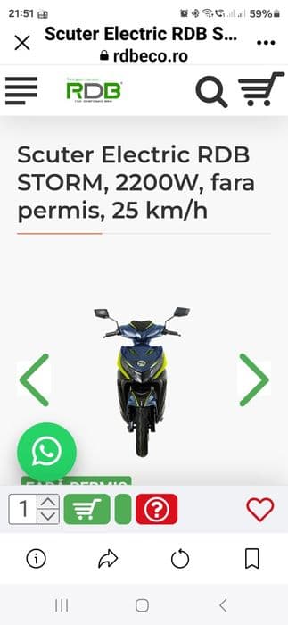 Vând scuter electric aproape nou nouț strom