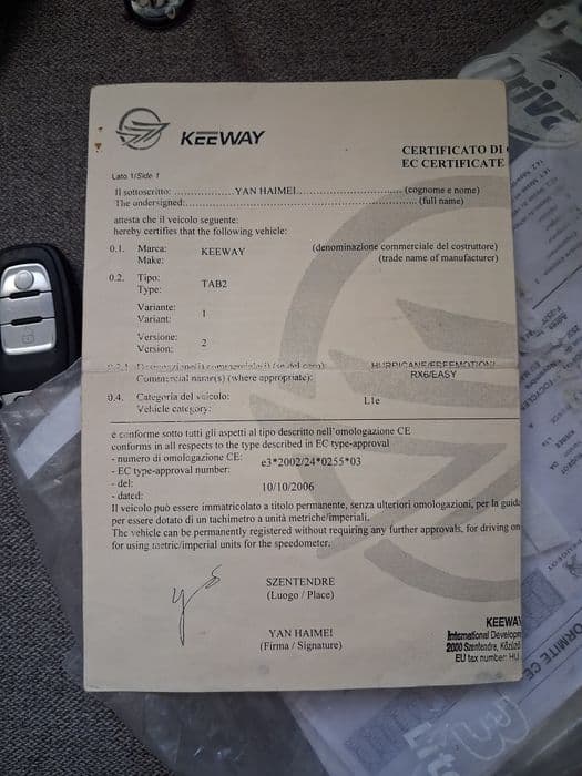 Scuter keeway huricane 49cc