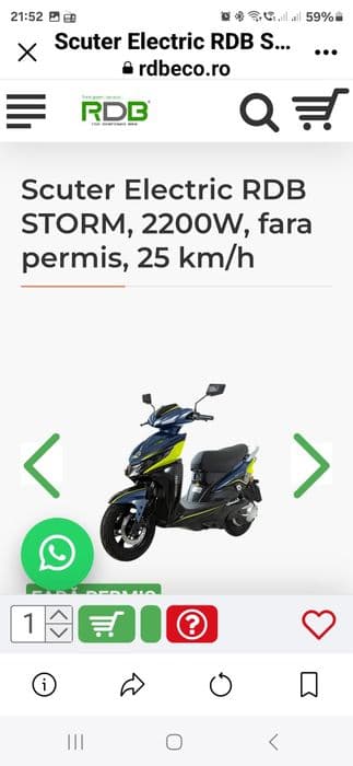 Vând scuter electric aproape nou nouț strom