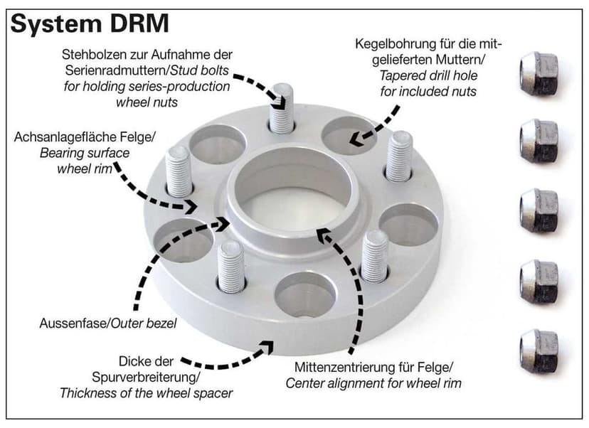Flanse distantiere roti H&R 30mm TOYOTA Hilux,LAND CRUISER H&R60106107