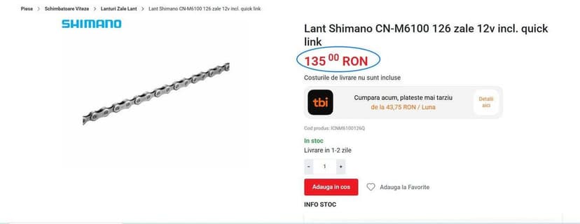 Piese  bicicleta; Lanțuri Shimano Deore, Pedale, Pompe,(Super Ofertă).