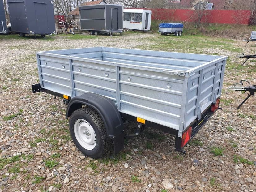 Remorca Noua L-2.15m cu Foi De Arc si telescop! Zincata, An 2025