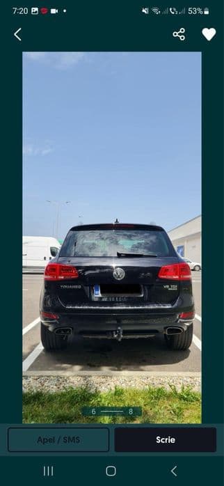 Vand VW Touareg 7P, 2012, perne de aer, roti iarna/vara
