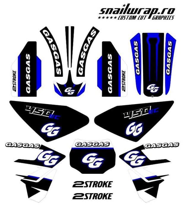 Stickere motocicleta Enduro GAS GAS EC 200 250 300 350 450 autocolante